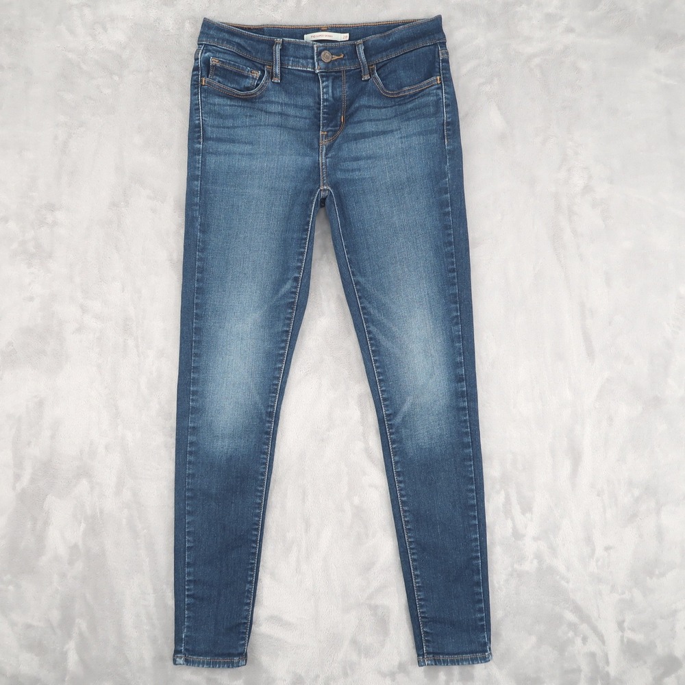 Levi's Jeans Womens 28 Fits 26x27 Blue 710 Super Skinny Preppy Slim Leg Stretch